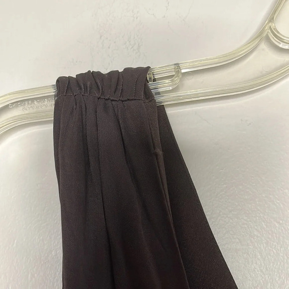 Laundry by Shelli Segal brown silky goddess pleated wedding guest dress size 6 - Picture 6 of 10